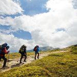 Hiking in the mountains